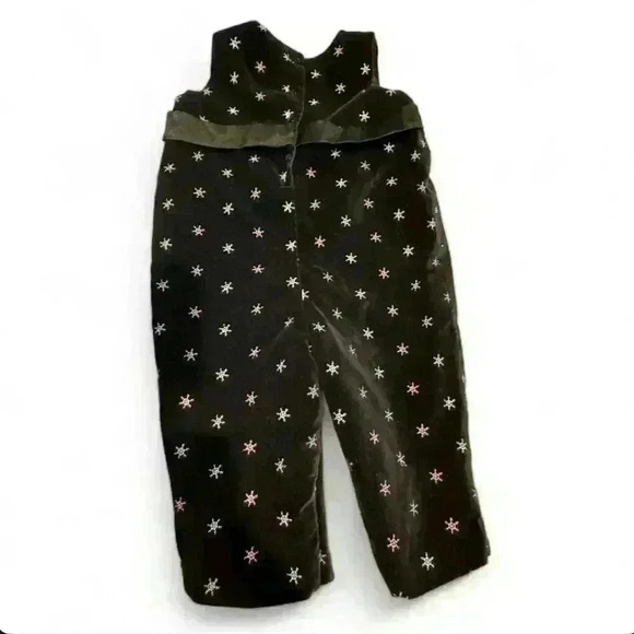 Parisian BeBe Girls Black Velour Snowflakes Jumpsuit 18 Months - Picture 3 of 5